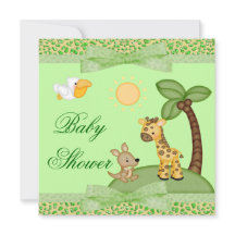 Safari Animals Cheetah Print Baby shower