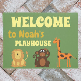 Safari Animals Childrens Playhouse Welkom Deurmat