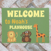 Safari Animals Childrens Playhouse Welkom Deurmat