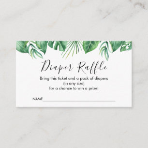 Safari Animals Diaper Raffle Card Informatiekaartje