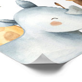 Safari Animals en Greenery Welcome Baby shower Poster (Hoek)