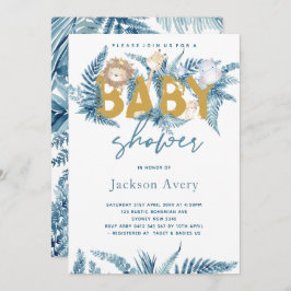 Safari Animals Exotic Baby shower Kaart