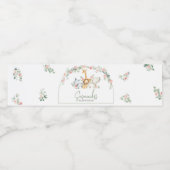 Safari Animals Floral Baby Shower  Waterfles Etiket (Enkel label)