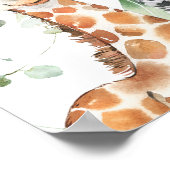 Safari Animals Foliage Baby shower Welkom Poster (Hoek)