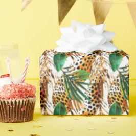 Safari Animals' Fur Print Patterns Wildlife Oerwou Cadeaupapier