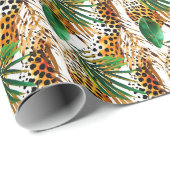 Safari Animals' Fur Print Patterns Wildlife Oerwou Cadeaupapier (Rol Hoek)