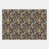 Safari Animals' Fur Prints Navy Blue Inpakpapier Vel (Voorkant 2)