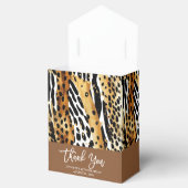 Safari Animals' Fur Prints Patterns Goud en Zwart Bedankdoosjes (Geopend)