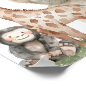 Safari Animals Gender Neutral Baby Shower Welcome  Poster (Hoek)