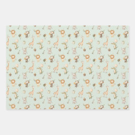 Safari Animals Gift Wrap Oerwoud Wrapping Paper Bo