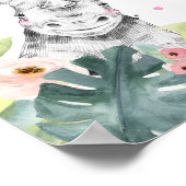 Safari Animals Girl Birthday Welkomstbord Poster (Hoek)