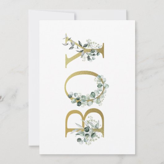 Safari Animals Greenery Baby shower Invitation Kaart (Achterkant)