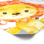 Safari animals greenery baby shower Welcome sign Poster (Hoek)