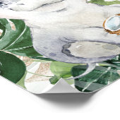 Safari Animals Greenery Baby shower Welkomstbord Poster (Hoek)