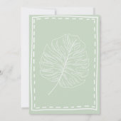 Safari Animals Greenery Car Baby shower Kaart (Achterkant)