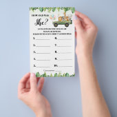 Safari Animals Hoe oud was ze Baby shower Kaart (Hand)