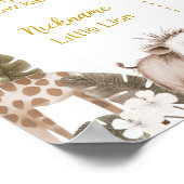 Safari Animals Jungle 1st Birthday Milestone Sign Poster (Hoek)