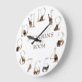 Safari Animals Jungle Numbers Grote Klok (Hoek)