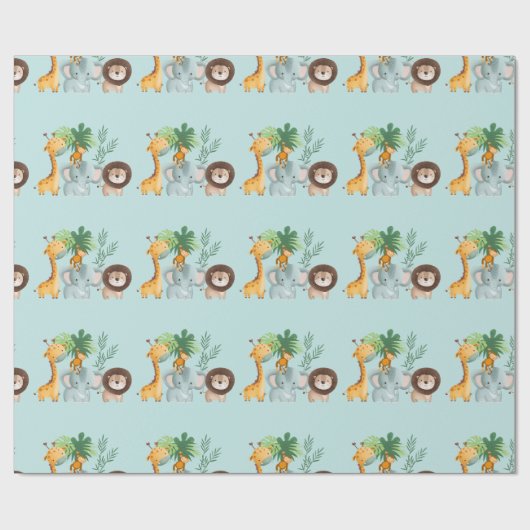 Safari Animals jungle Tropical  Cadeaupapier (Vlak)