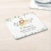 Safari Animals, Jungle, Wild Animals, Baby Shower Kartonnen Onderzetters (Schuin)