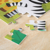 Safari Animals Kids Puzzle | Cute Lion Elephant Gi Legpuzzel (Zijkant)