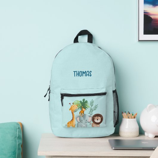 Safari Animals Kids School  Bedrukte Rugzak