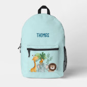 Safari Animals Kids School  Bedrukte Rugzak (Voorkant)