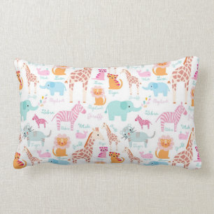 Safari Animals Nursery Print Kussen