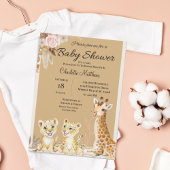 Safari Animals Oerwoud Baby shower Kaart