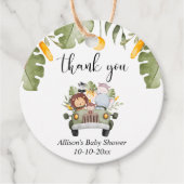 Safari Animals oerwoud thema wilde een Bedankjes Labels (Voorkant)