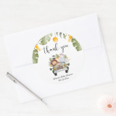 Safari Animals oerwoud thema wilde een Ronde Sticker (Envelop)