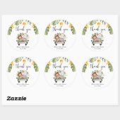 Safari Animals oerwoud thema wilde een Ronde Sticker (Vel)