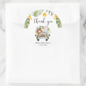 Safari Animals oerwoud thema wilde een Ronde Sticker (Tas)