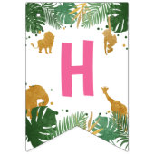 Safari Animals Oerwoud Wild One Happy Birthday Vlaggetjes (Tweede vlag)