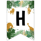 Safari Animals Oerwoud Wild One Happy Birthday Vlaggetjes (Tweede vlag)