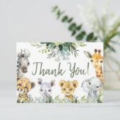 Safari Animals Oh Baby Greenery Oerwoud Baby showe (Staand voorkant)