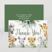 Safari Animals Oh Baby Greenery Oerwoud Baby showe (Voorkant / Achterkant)