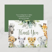Safari Animals Oh Baby Greenery Oerwoud Baby showe (Voorkant / Achterkant)