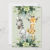 Safari Animals Oh Baby Greenery Oerwoud Baby showe Kaart (Achterkant)