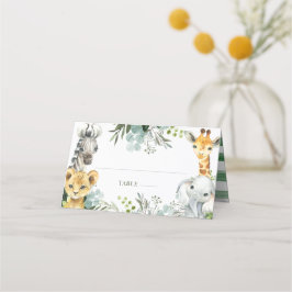 Safari Animals Oh Baby Greenery Oerwoud Baby showe Plaatskaartje