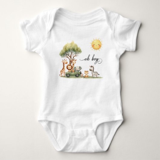 Safari animals Oh Boy Romper (Voorkant)