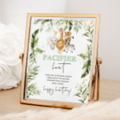 Safari animals Pacifier jachtwedstrijd baby shower Poster