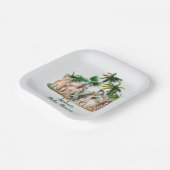 Safari Animals Palm Trees Baby shower Papieren Bordje (Gebogen)