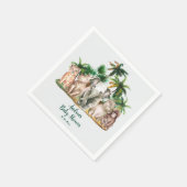 Safari Animals Palm Trees Baby shower Servet (Hoek)