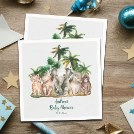 Safari Animals Palm Trees Baby shower Servet