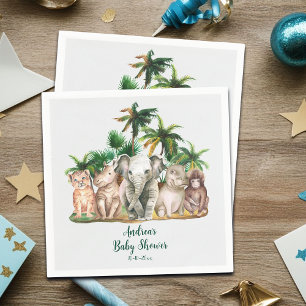 Safari Animals Palm Trees Baby shower Servet