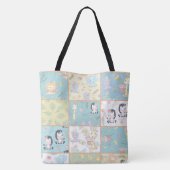 Safari Animals Patchwork Diaper Tote Bag (Achterkant)