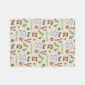 Safari Animals patterned Fleece Blanket Deken (Voorkant (Horizontaal))