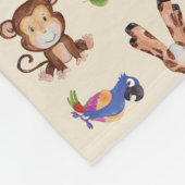 Safari Animals patterned Fleece Blanket Deken (Hoek)