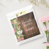 Safari Animals Pink Rustic Baby Shower Party Bedankzakje (Gezegeld)